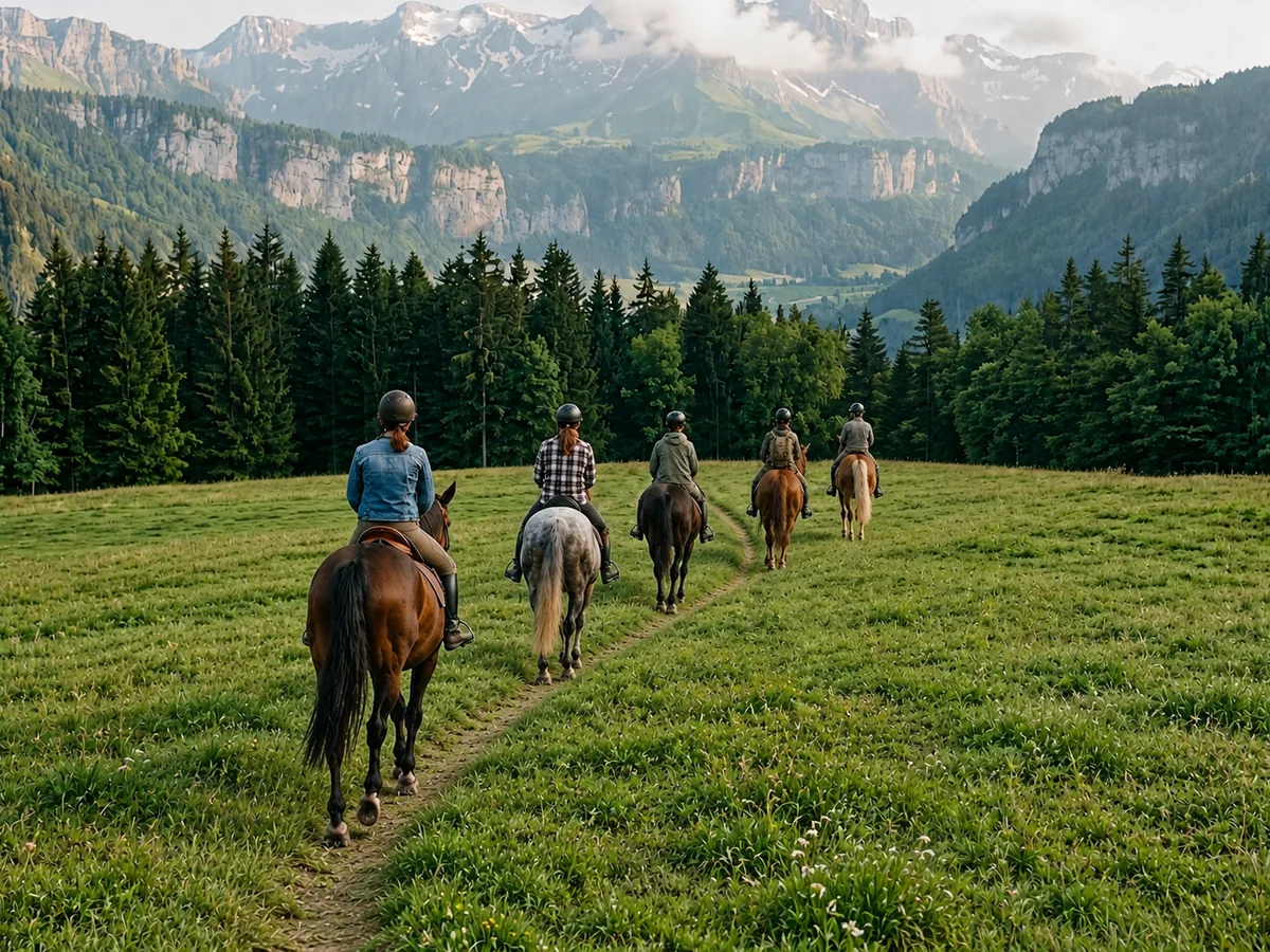 Balade à cheval en Haute-Savoie, autour de Saint-Jean-de-Sixt